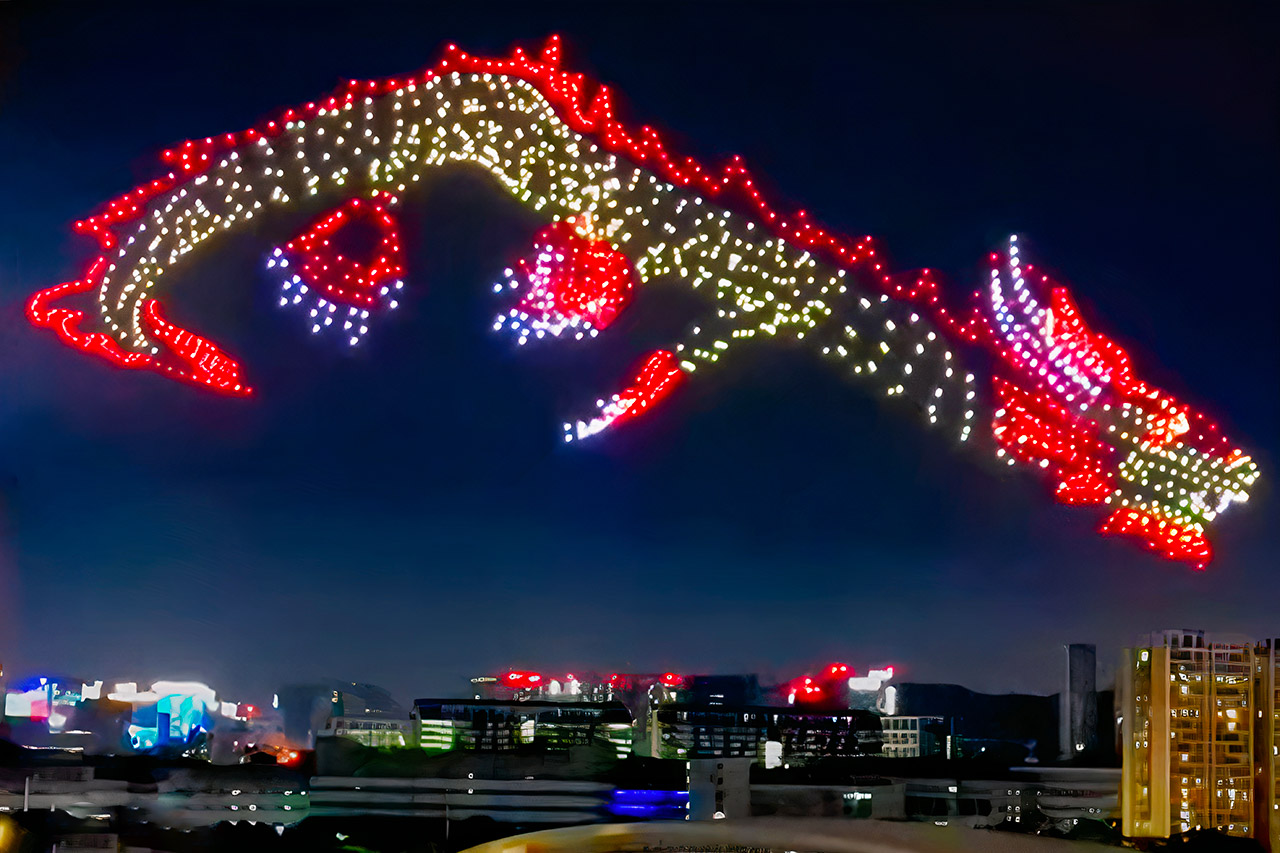 China new year drone show